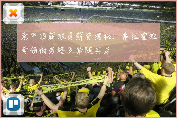 意甲顶薪球员薪资揭秘：弗拉霍维奇领衔劳塔罗紧随其后